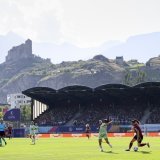 Match entre l'Italie et la Belgique au stade de Tourbillon
